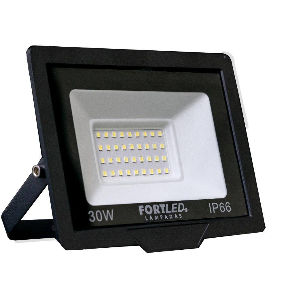 Refletor de Led 30W Luz Branca 110/220V 25.000h Fortled