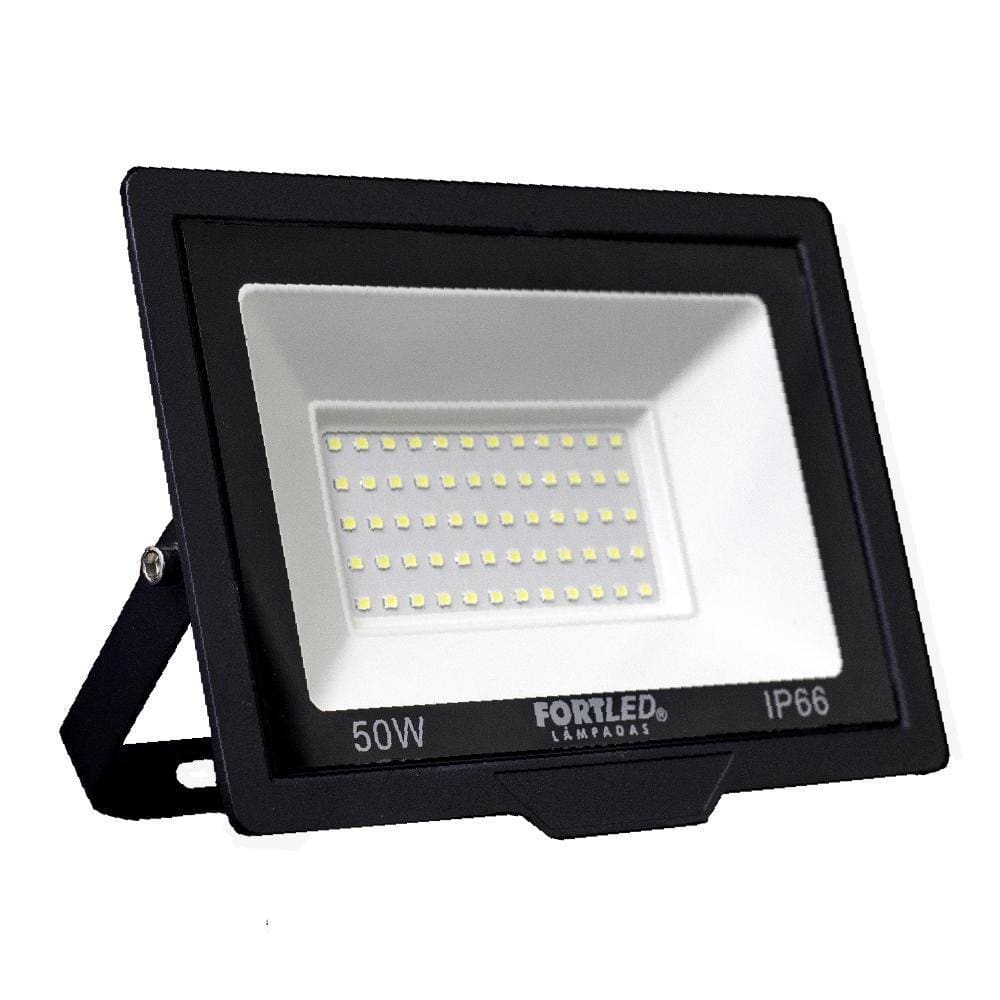 Refletor de Led 50W Luz Branca 110/220V 25.000h Fortled