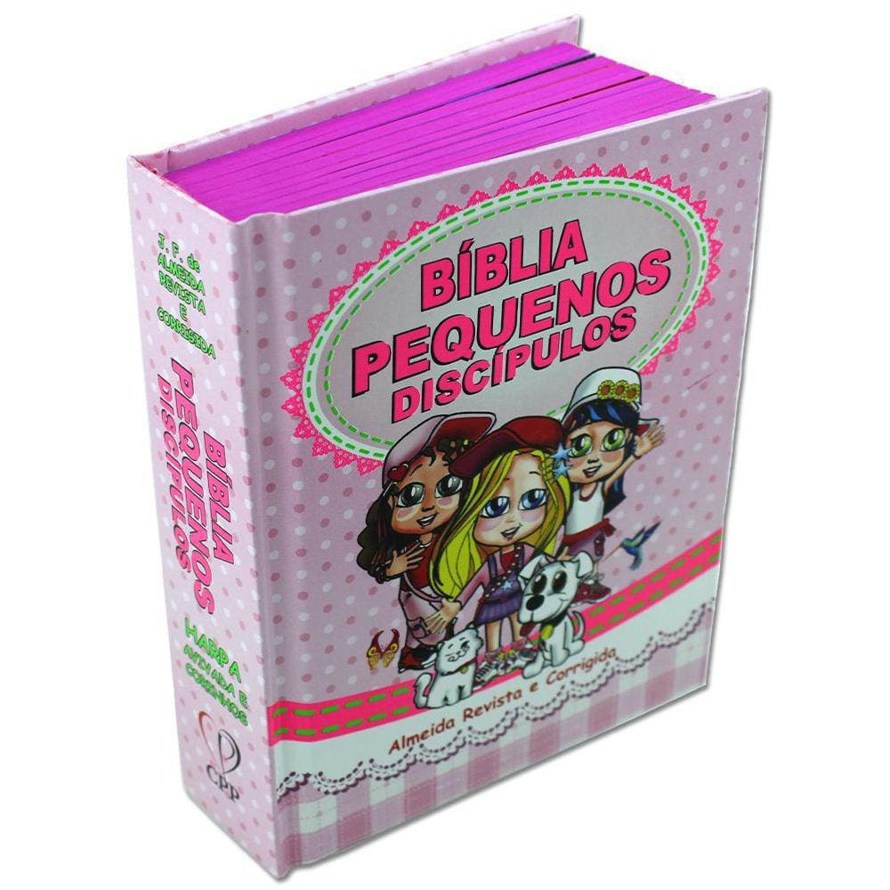 Bíblia Infantil Menina Rosa Pequenos Discípulos Ilustrações