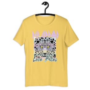 Camiseta Blusa Tshirt Feminina - Def Leppard Animal Print