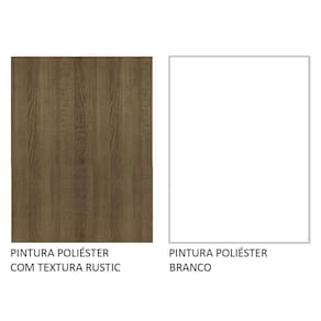 Armário De Cozinha Completa 330cm Rustic/Branco