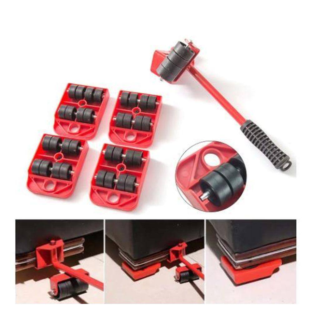 Kit Levantador E Movedor De Móveis Rodinhas Mudança Limpeza