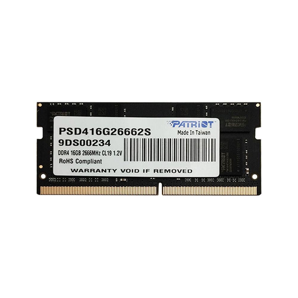 Memória para Notebook Patriot Signature Line 16GB, DDR4, 2666MHz, CL19, 1.2V - PSD416G26662S