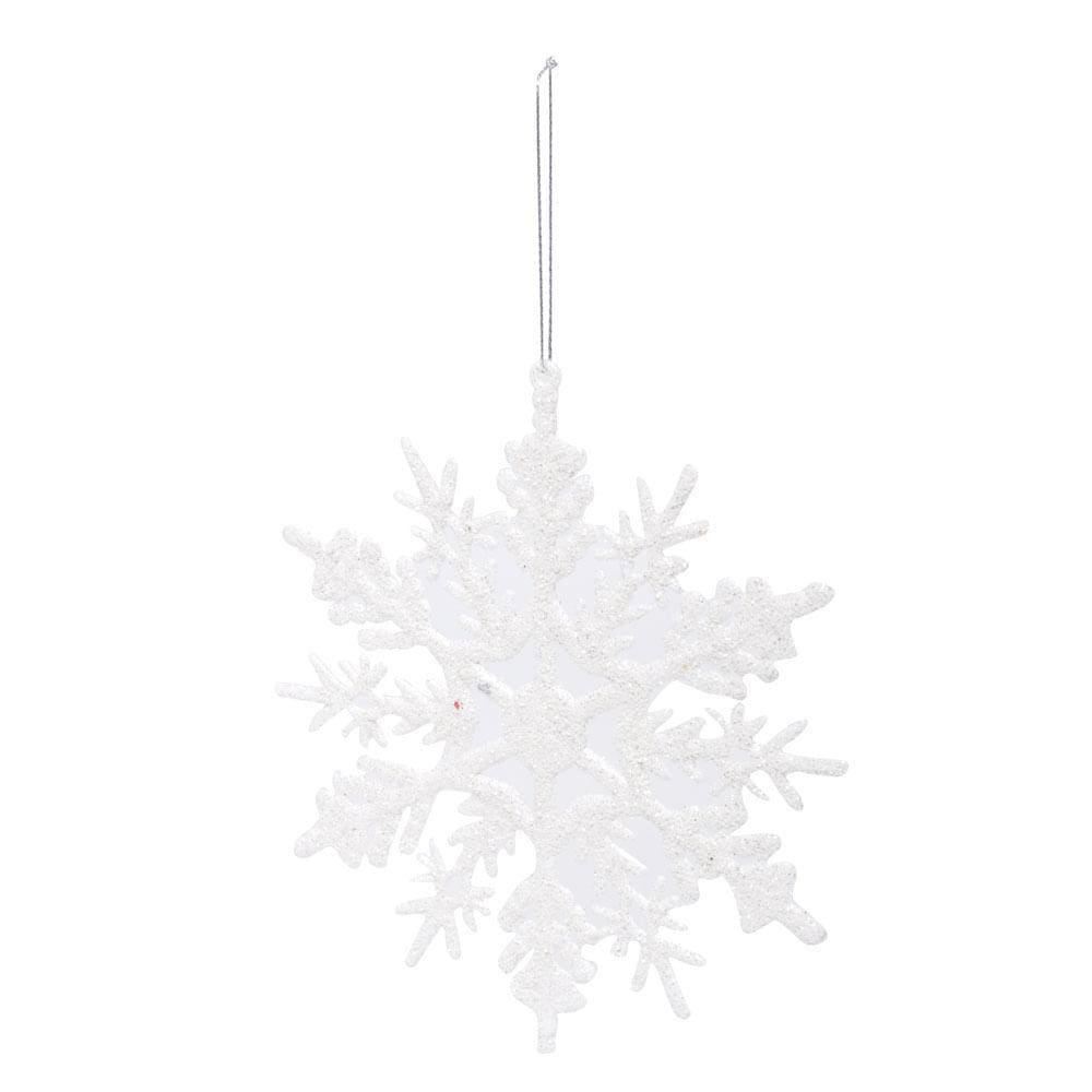Enfeite Natal Floco Neve C/glitter 17x17x1cm 1019331