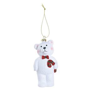 Enfeite Natal Pend Urso C/gravata Vrm/candy 14x7x5cm 1106809