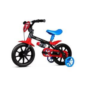 Bicicleta Nathor Aro 12 Mechanic Preto/Vermelho/Azul