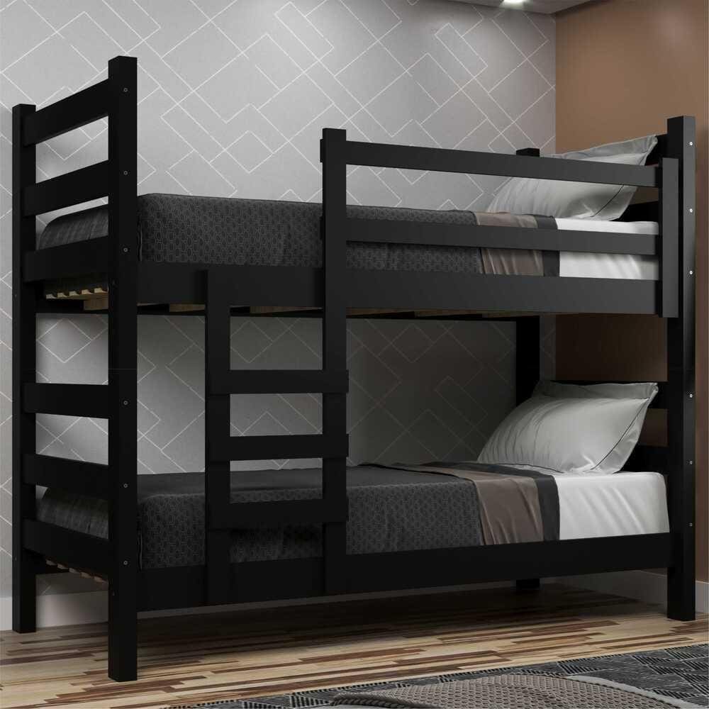 Beliche - Vira 2 Camas - 78/88 X 188Cm Dubai Cr4137 Preto