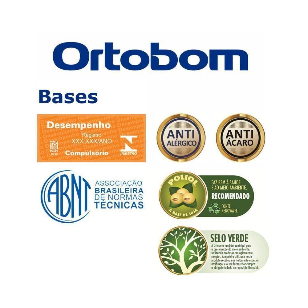 Base Sommier Marrom Solteiro (88X188X30) - Ortobom