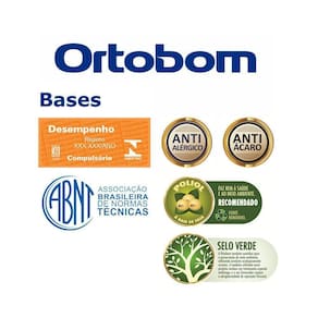 Base Linho Marrom Solteiro (88X188X23) Linho - Ortobom