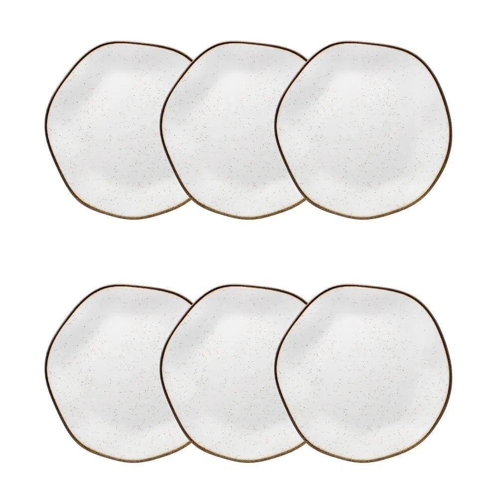 Conjunto De Pratos De Sobremesa 06 Peças Ryo Maresia Oxford