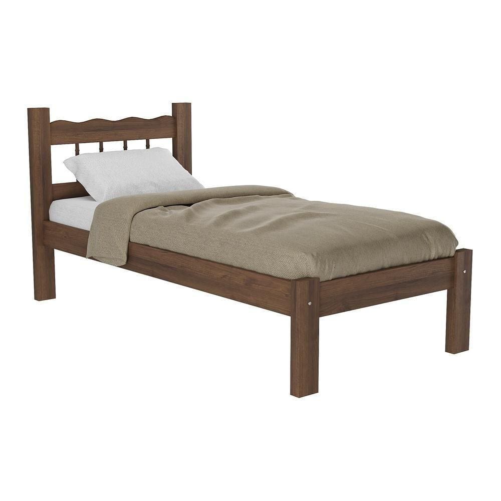 Cama Solteiro Para Colchão 78/88 X 188Cm Madri Cr4141 Imbuia