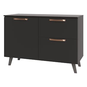 Balcão Gabinete De Cozinha Com Tampo 120cm Preto