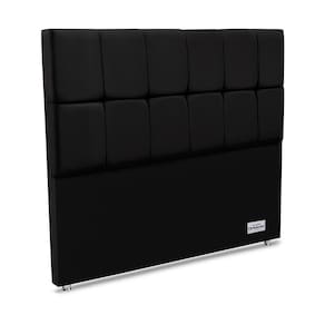 Cabeceira Piave Veluto Preto Casal 12x140x125 Camurça
