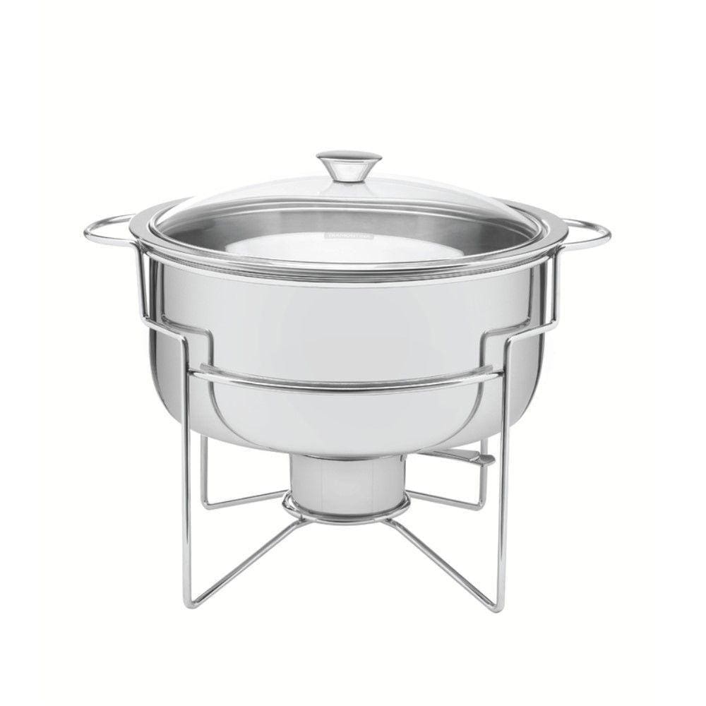 Rechaud Redondo 7 L Em Aço Inox Banho Maria Com Suporte