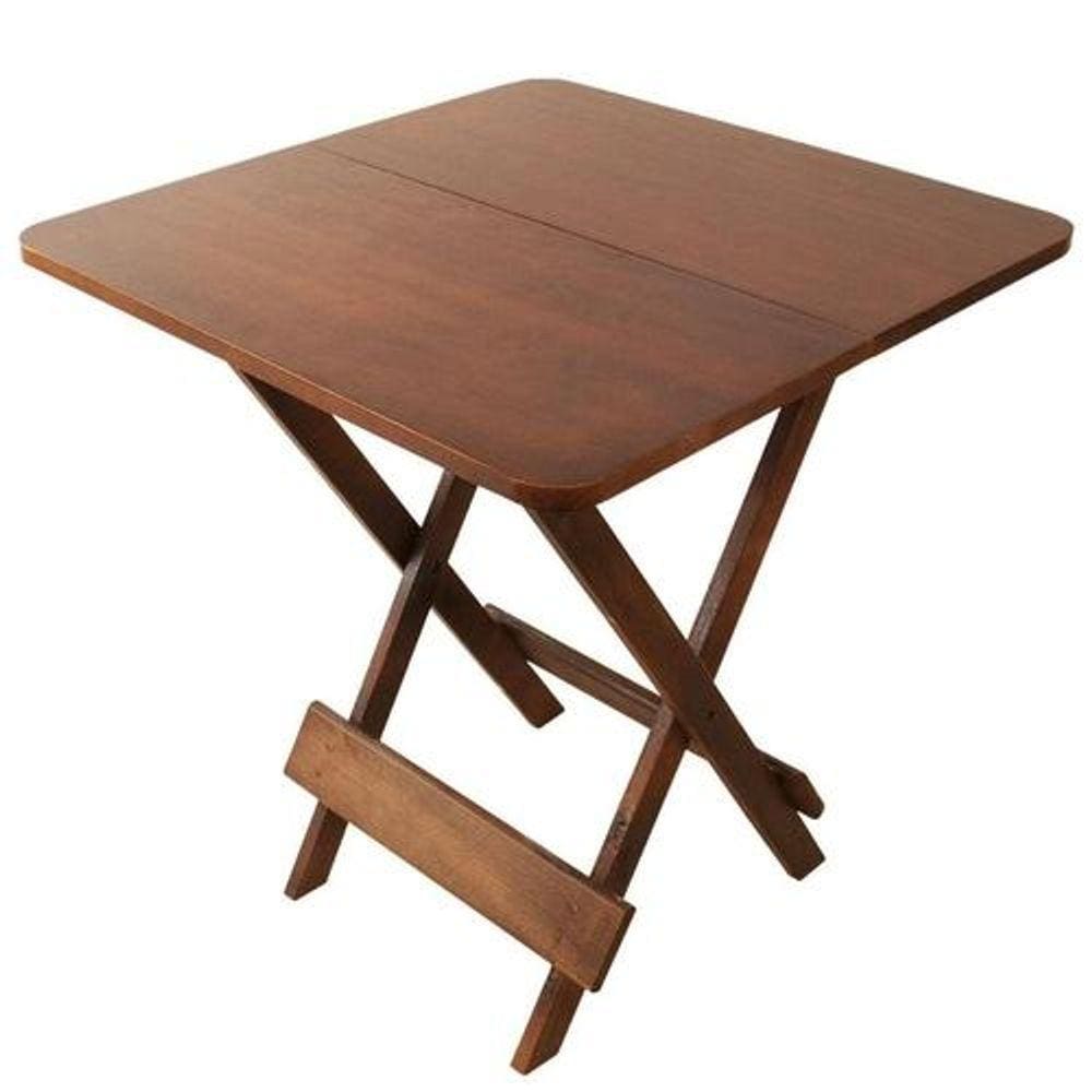 Mesa Dobr Retro 2P Madeira Ripada 70X70m Imbuia - So Mesas So Cadeiras