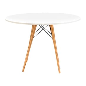 Mesa De Jantar Redonda 90cm Estilo Eiffel Viveza Móveis Pés Palito