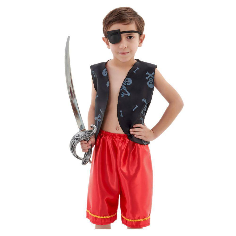 Fantasia de Piratinha Infantil com Tapa Olho