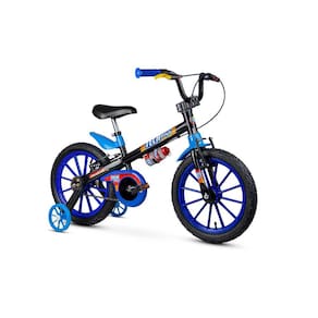 Bicicleta Infantil Nathor Aro 16 Tech Boys 5 Preto/Azul