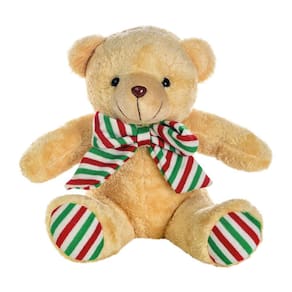 Urso Decorativo Pelucia Com Laço Xadrez 25x30x20 1114208