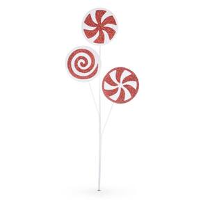 Pick Galho C/3 Candy Redondo Vrm/bco 1un 65x16x1cm 1100206