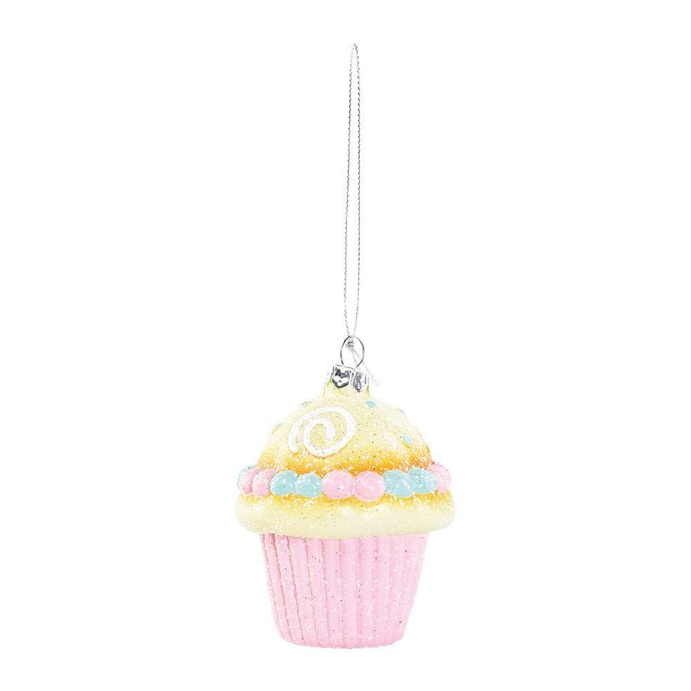 Enfeite P/pendurar Cupcake Ros/beg/azl 1un 8x6x6cm 1106816