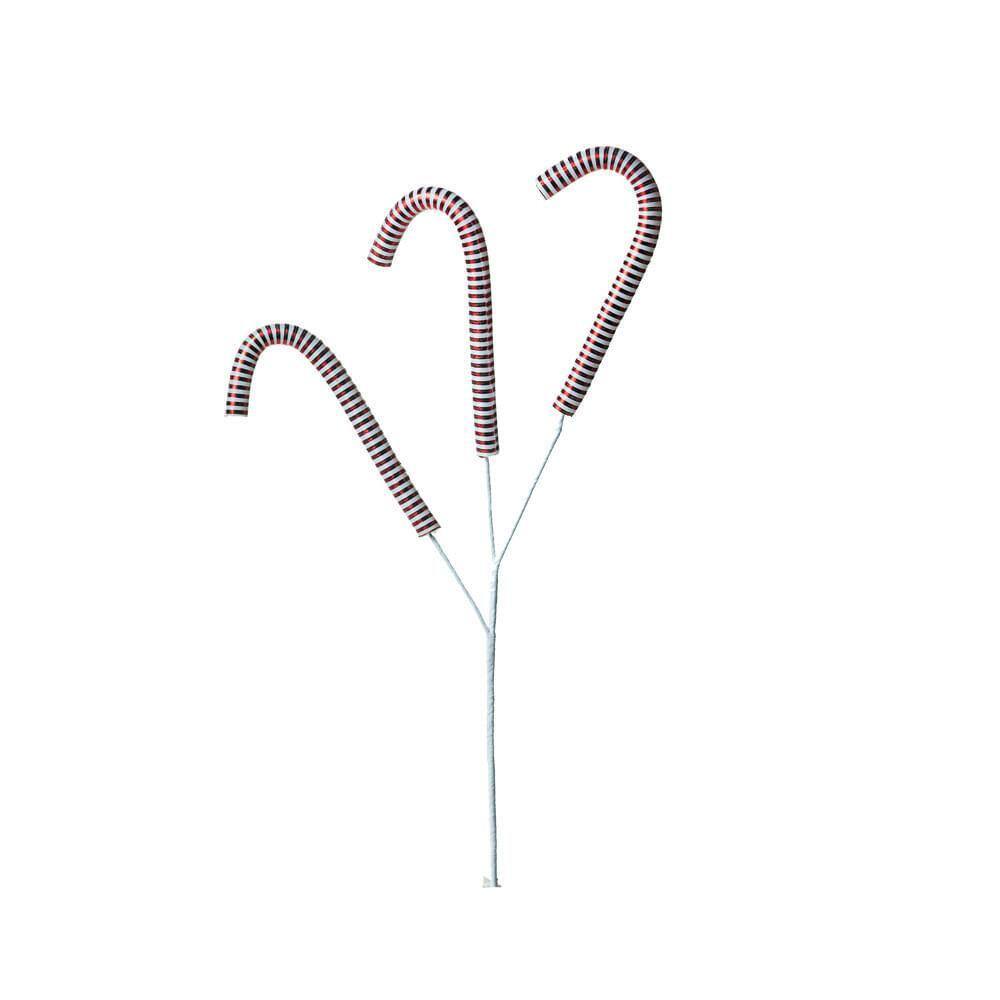 Pick Natalino C/3 Candies Listradas 1un 38x22x5cm 1470456