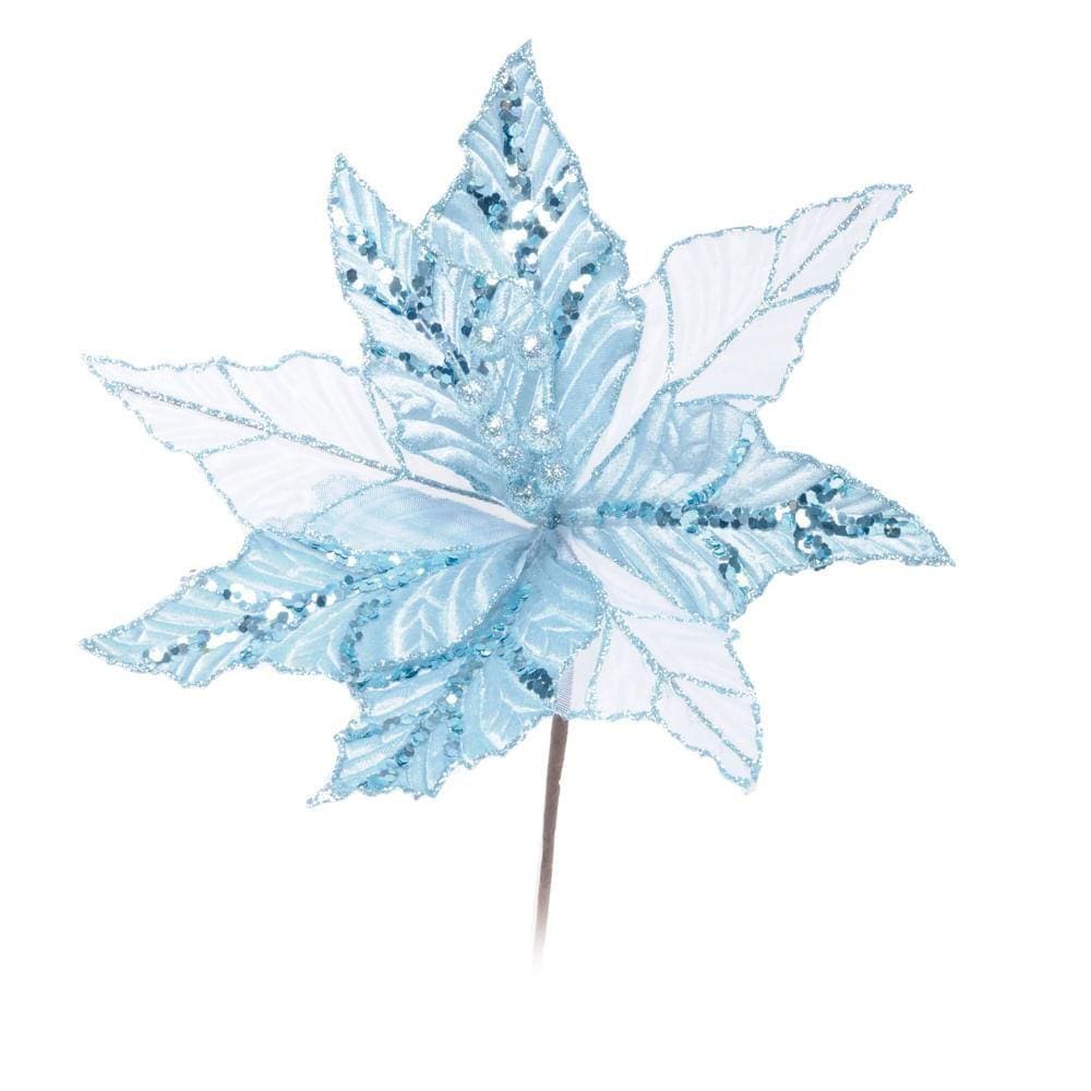 Poinsetia Decorativa Flor Aveludada 20x25x25cm Unidade
