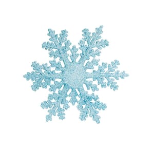 Kit C/6pç Flocos De Neve Azul Claro 14x14x1cm 1207197