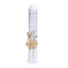 Kit Com 3 Velas Natalina Lisas Prata 10x26cm 1612750