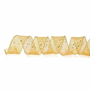 Fita Natalina De Tela Ouro 1un 6,30cmx9,14mts 1694032