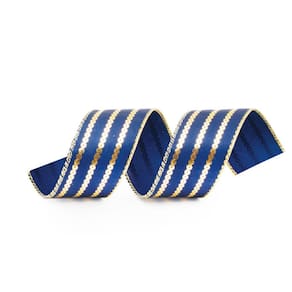 Fita Natalina Listrada Azul/our 1un 6,30cmx9,14mts 1206665