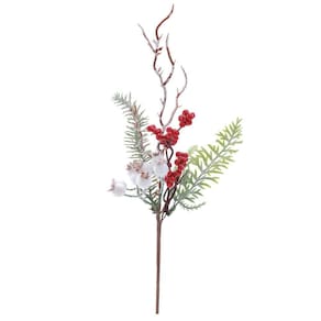 Pick Natalino C/folhas/frutas Vrm 1un 35x10x5cm 1113297