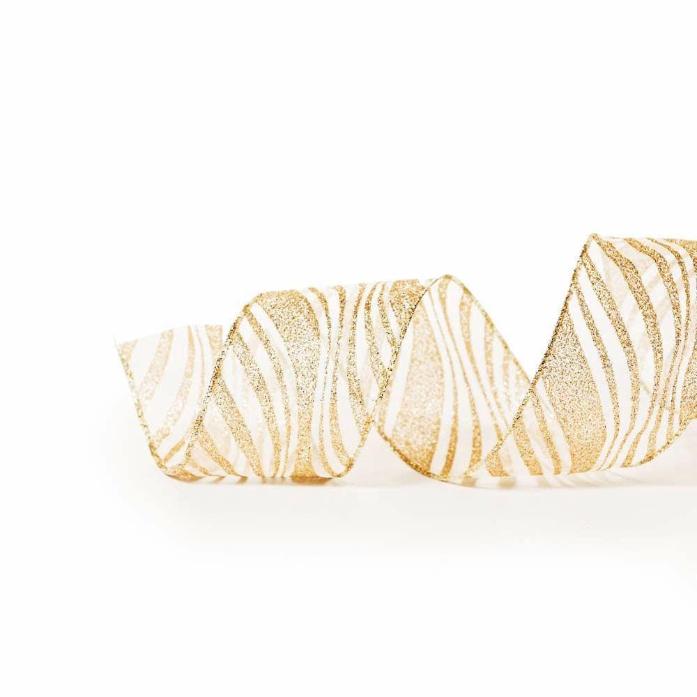 Fita Natalina Voal C/ondas Nude 1un 6,30cmx9,14mts 1641058