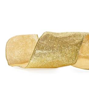 Fita Natalina Ouro/glitter 1un 10cmx9,14mts 1693865