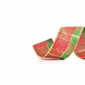 Fita Natalina Xadrez Vrm/vrd 1un 3,80cmx9,14mts 1698964