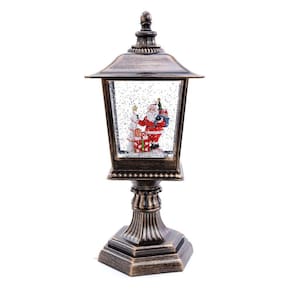 Lanterna Papai Noel Com Neve Com Led 30x13 1105293