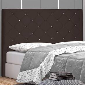 Cabeceira King Size 195cm em Suede Tânia Spezzia Café