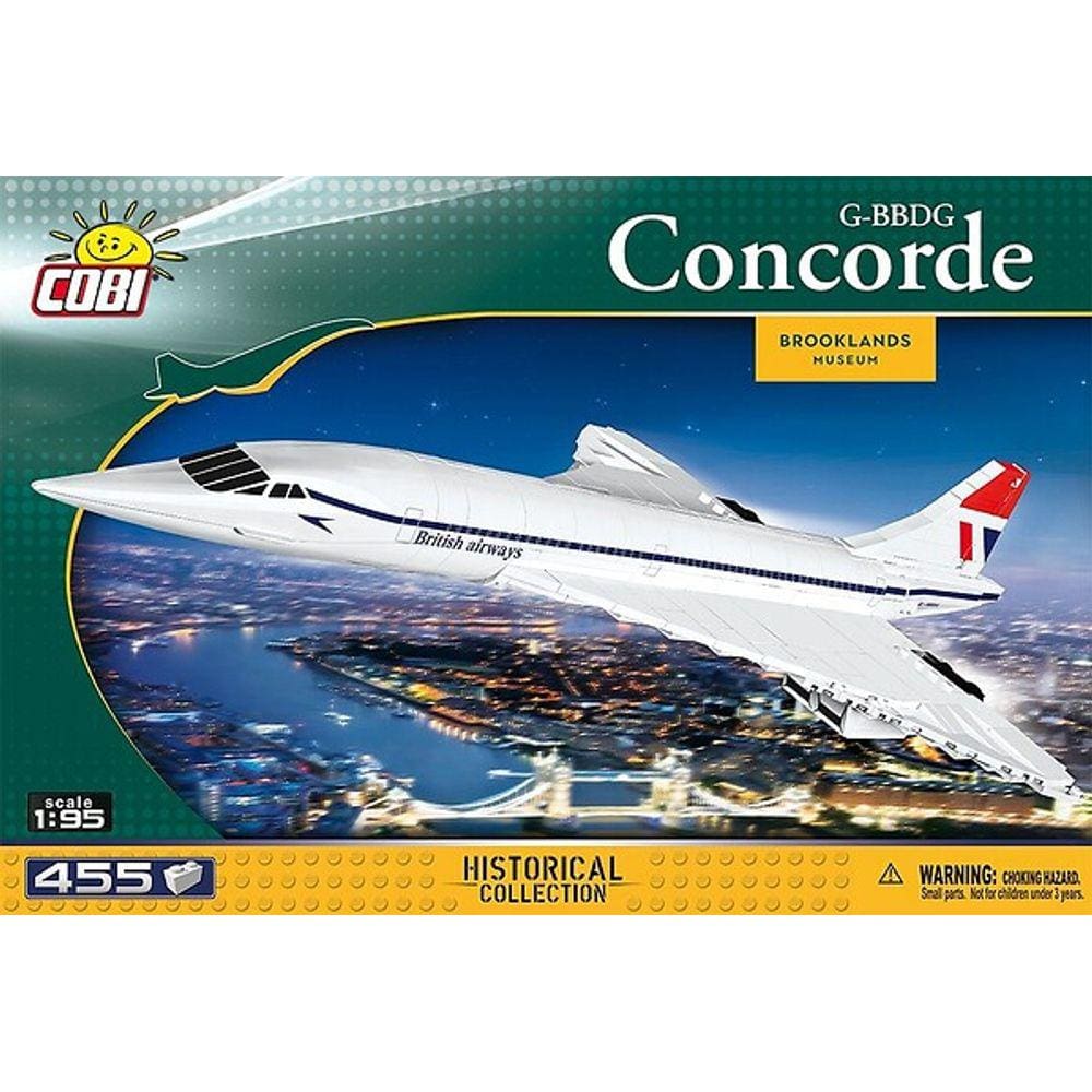 Cobi 1917 - Aviao Concorde British Airways Escala 1/95 Com 455 Pcs