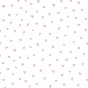 Papel de Parede Coração Rosa Claro Glitter Fofura Baby 4022