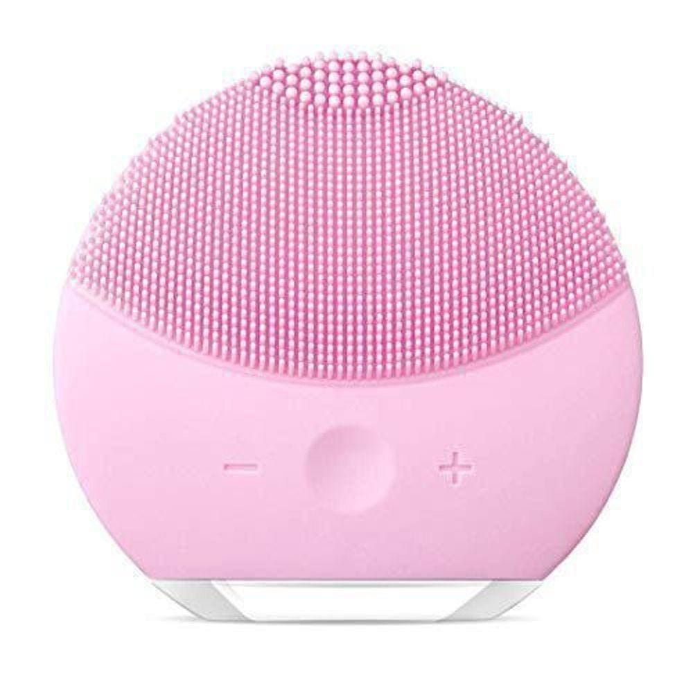 Esponja Elétrica Massagem Limpeza Rosto Recarregável - Rosa