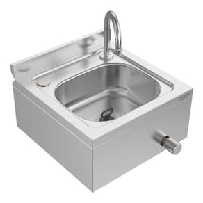 Lavatório Inox Industrial Tramontina C/ Bica Aciona Nojoelho