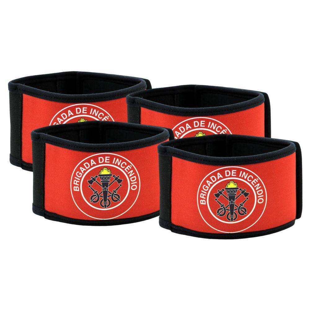Kit 4 Braçadeira De Brigadista Em Neoprene