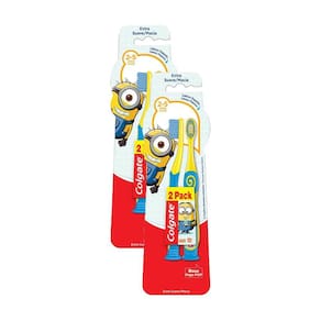 Kit 2 Escovas Dental Colgate Minions 2 - 5 anos com 2 unidades