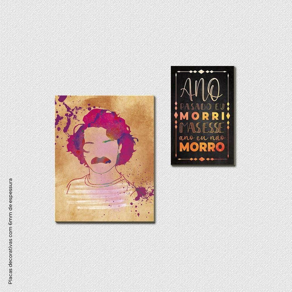 Ano Passado Eu Morri - Quadro Ou Placa Decorativa 2Pçs 6mm