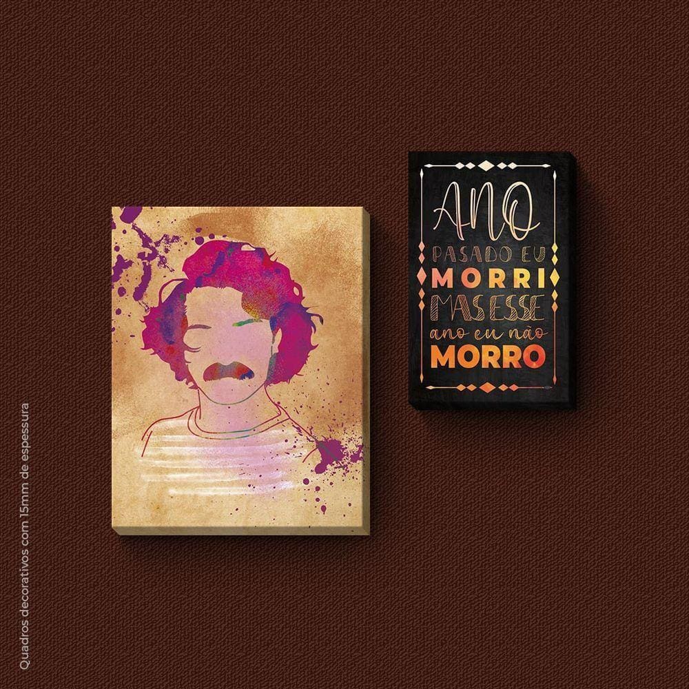 Ano Passado Eu Morri - Quadro Ou Placa Decorativa 2Pçs 15mm