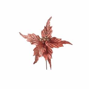 Flor De Natal Poinsetia Em Veludo 1un 30x25x25cm 1361097