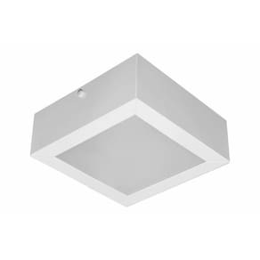Luminária sobrepor p/2 lamp e27 c/vidro jateado