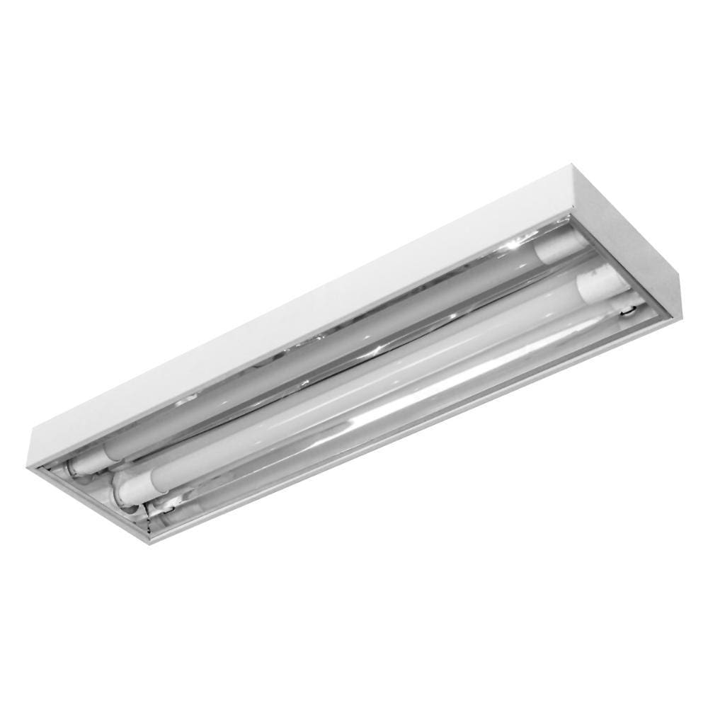 Luminária sobrepor 2xT8 60cm c/refletor alumínio