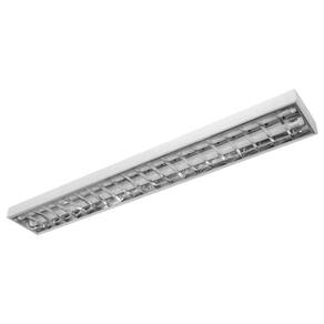 Luminária sobrepor C/2x18/20w 120cm c/aleta alumínio