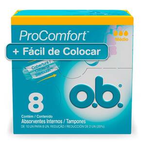 Absorvente Interno OB ProComfort Médio 8 unidades